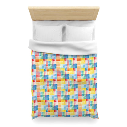 Mosaic Meadows Microfiber Duvet Cover