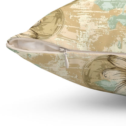 Worn Meadow Daisies Throw Pillow