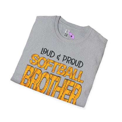 Loud & Proud Softball Brother Adult T-shirt