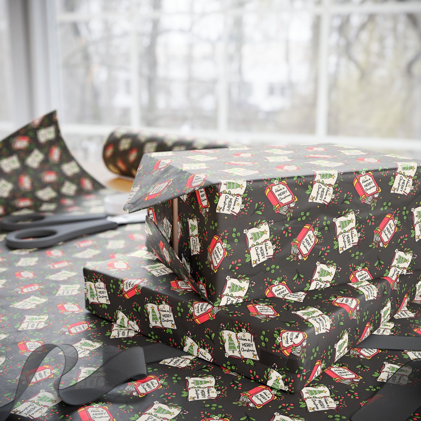 Book Lover's Merry Christmas Wrapping Paper