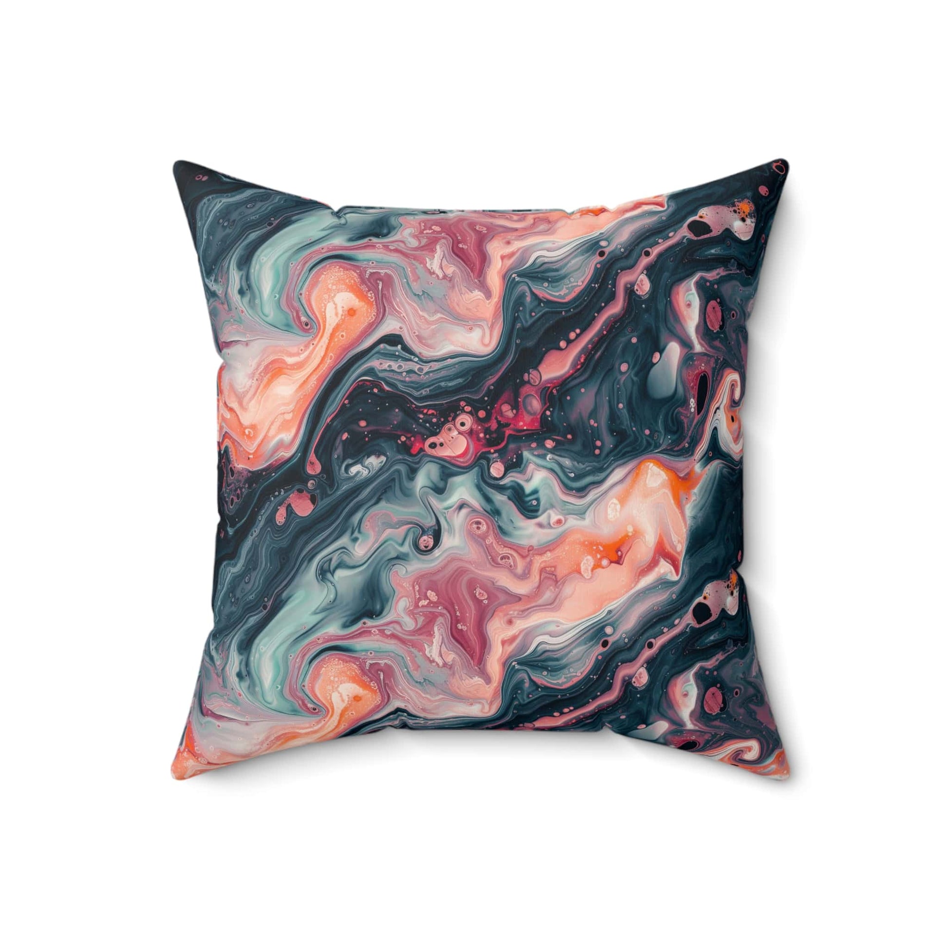 Pink Venom Marble Throw Pillow