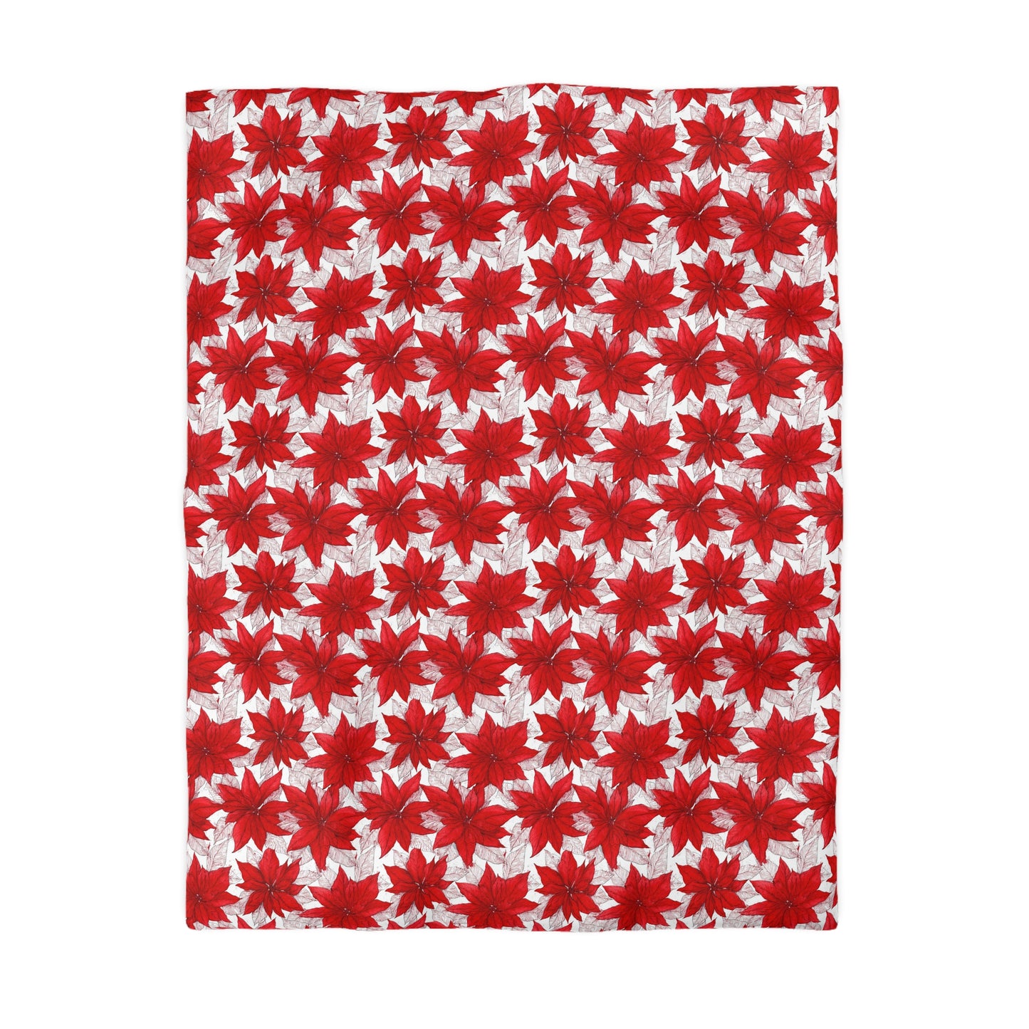 Christmas Blossom Sketch Microfiber Duvet Cover
