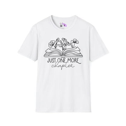 Just One More Chapter (Flowers and Open Book) Adult T-shirt