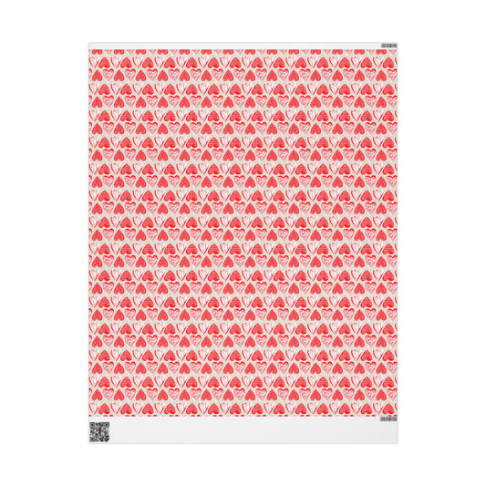 Doodle Hearts Wrapping Paper