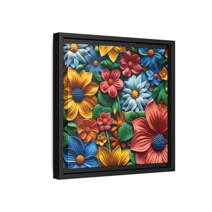 Vived 3D Flowers Framed Canvas Art