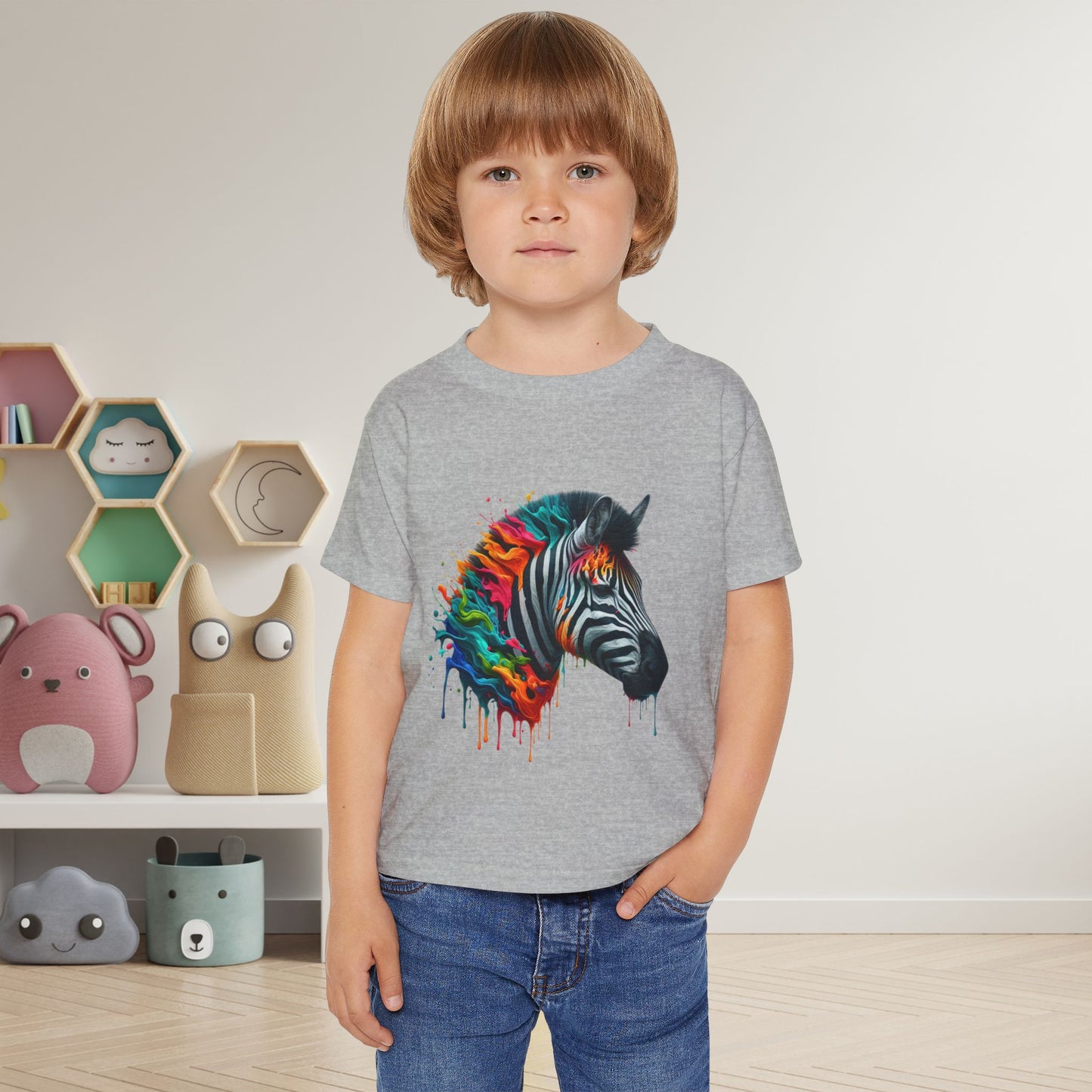 Colorful Zebra Heavy Cotton™ Toddler T-shirt