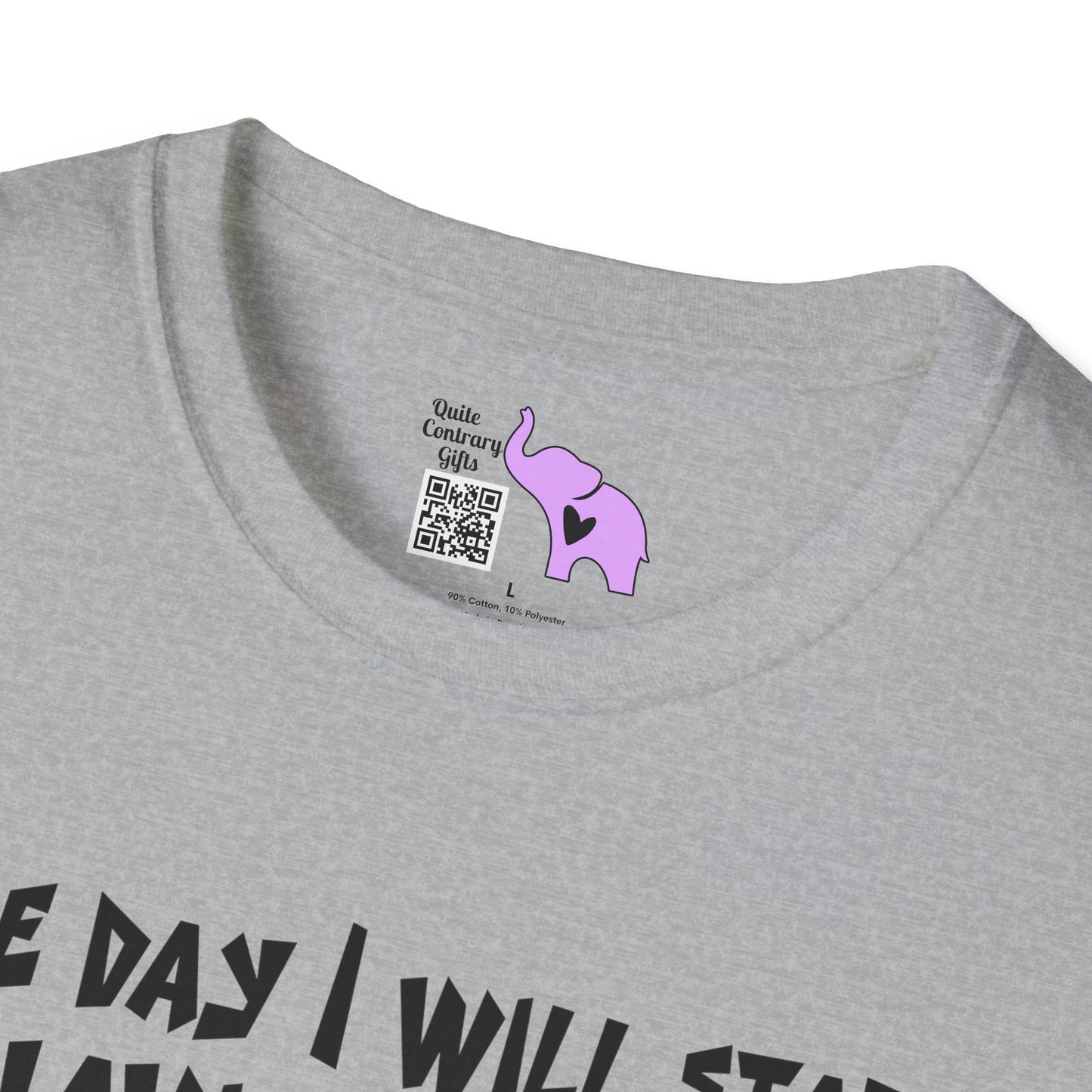 One Day I Will Start Behaving Myself... Adult T-shirt