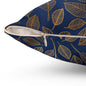 Navy & Gold Botanica Throw Pillow