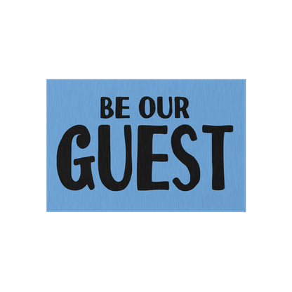 Be Our Guest Fabric No Slip Doormat