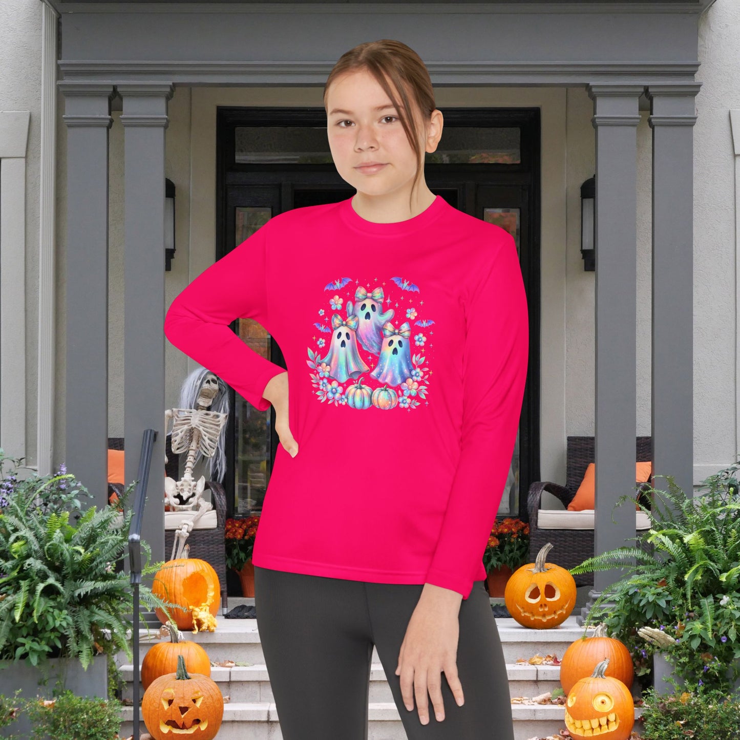 Haunted in Pastels Youth Long Sleeve Tee