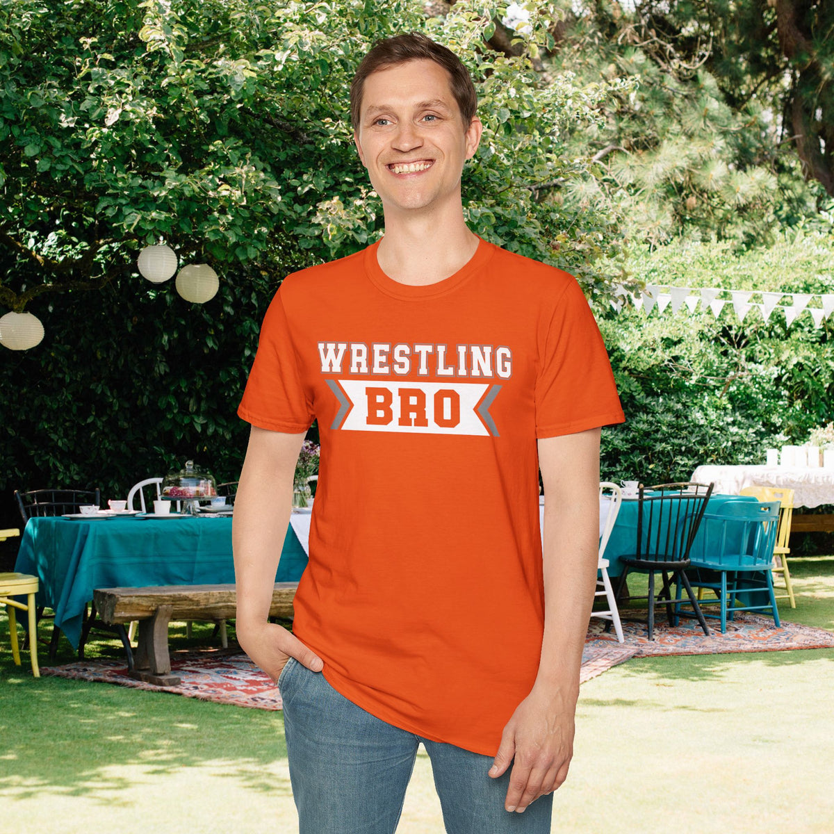 Wrestling Bro Adult T-shirt