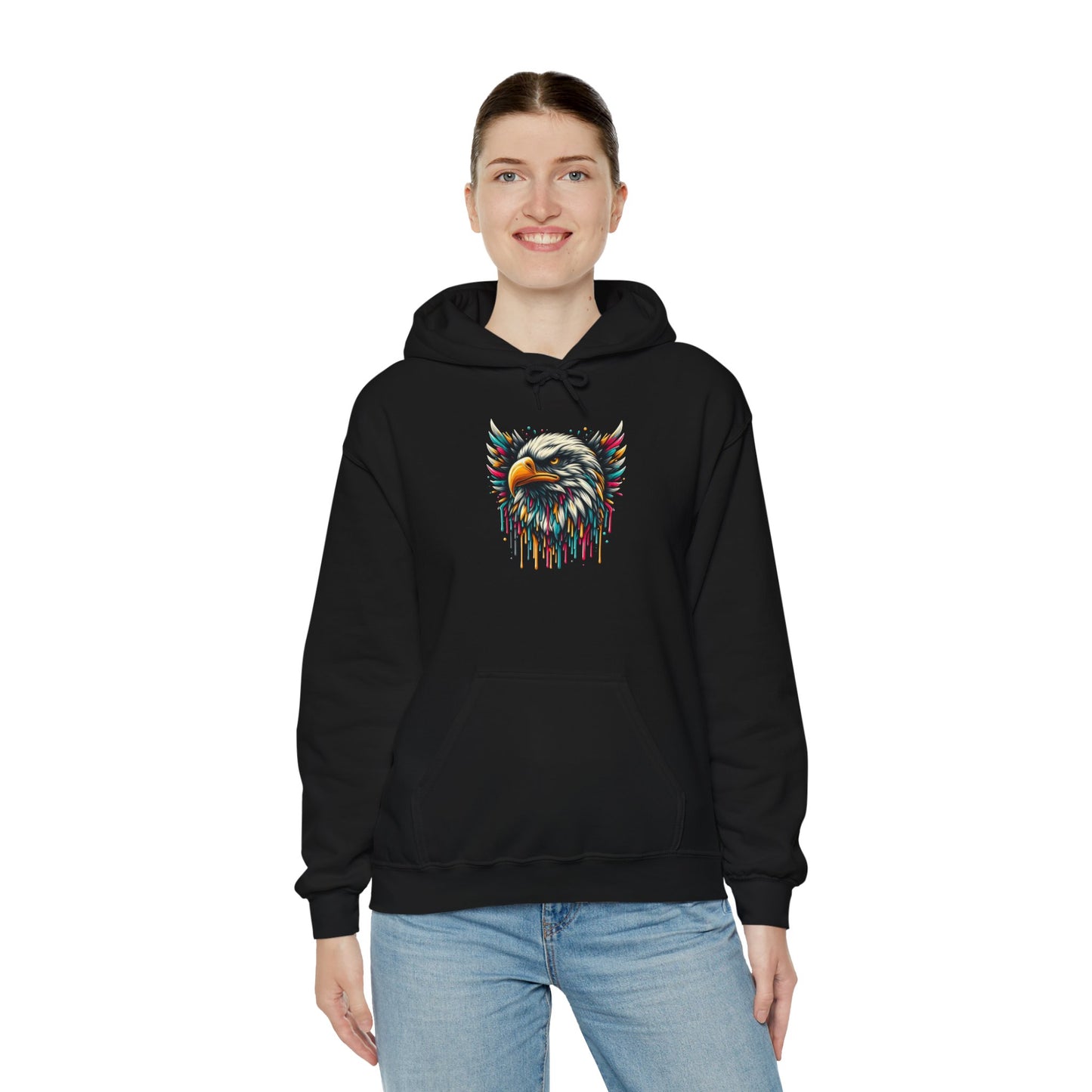 Colorful Bald Eagle Heavy Blend™ Hooded Sweatshirt