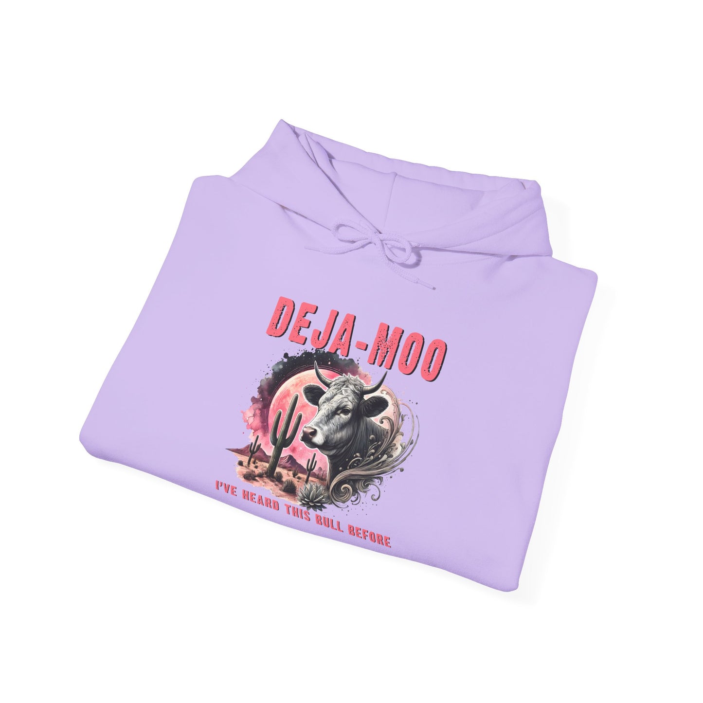 Deja Moo I've Heard This Bull Before Heavy Blend™ Hooded Sweatshirt