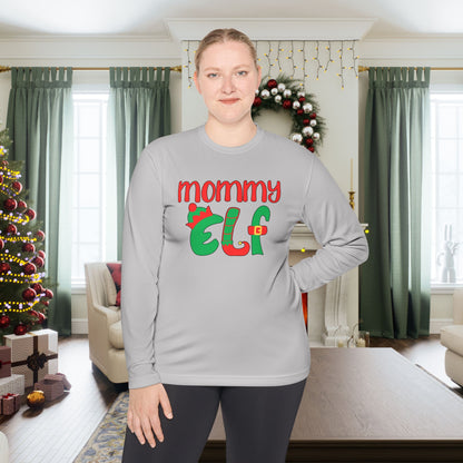 Mommy Elf Adult Long Sleeve Tee