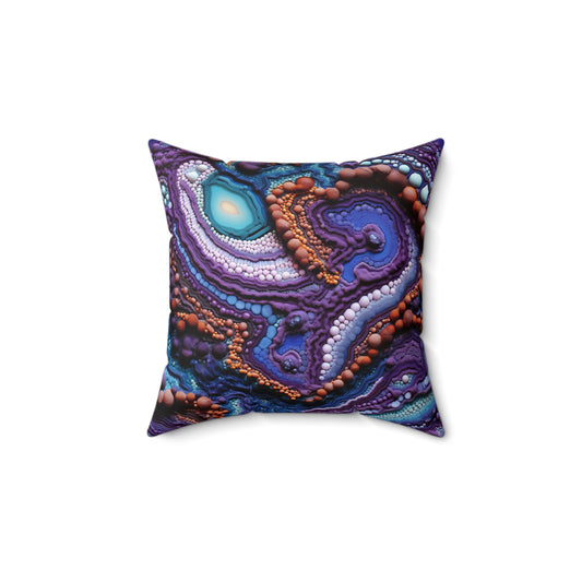 Living Stone Veins Throw Pillow