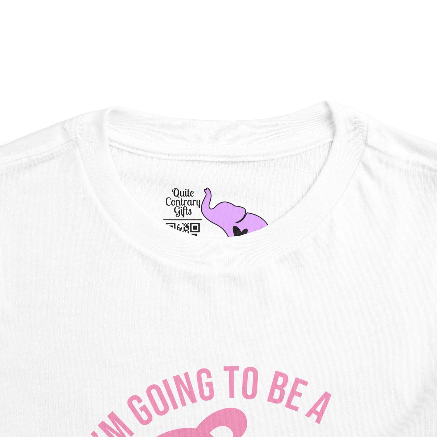 I'm Going To Be A Big Sister (Pink Script) Toddler Tee