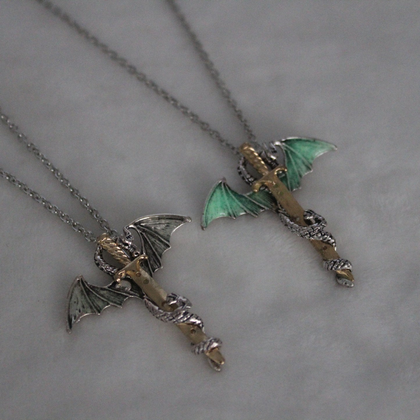 Glow In The Dark Dragon Sword Necklace