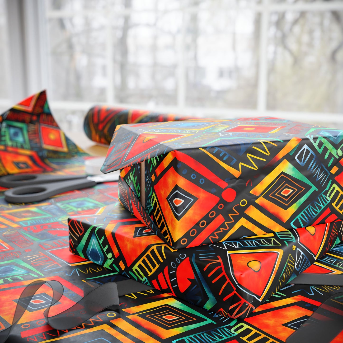 Abundance Rhythm Kwanzaa Wrapping Paper