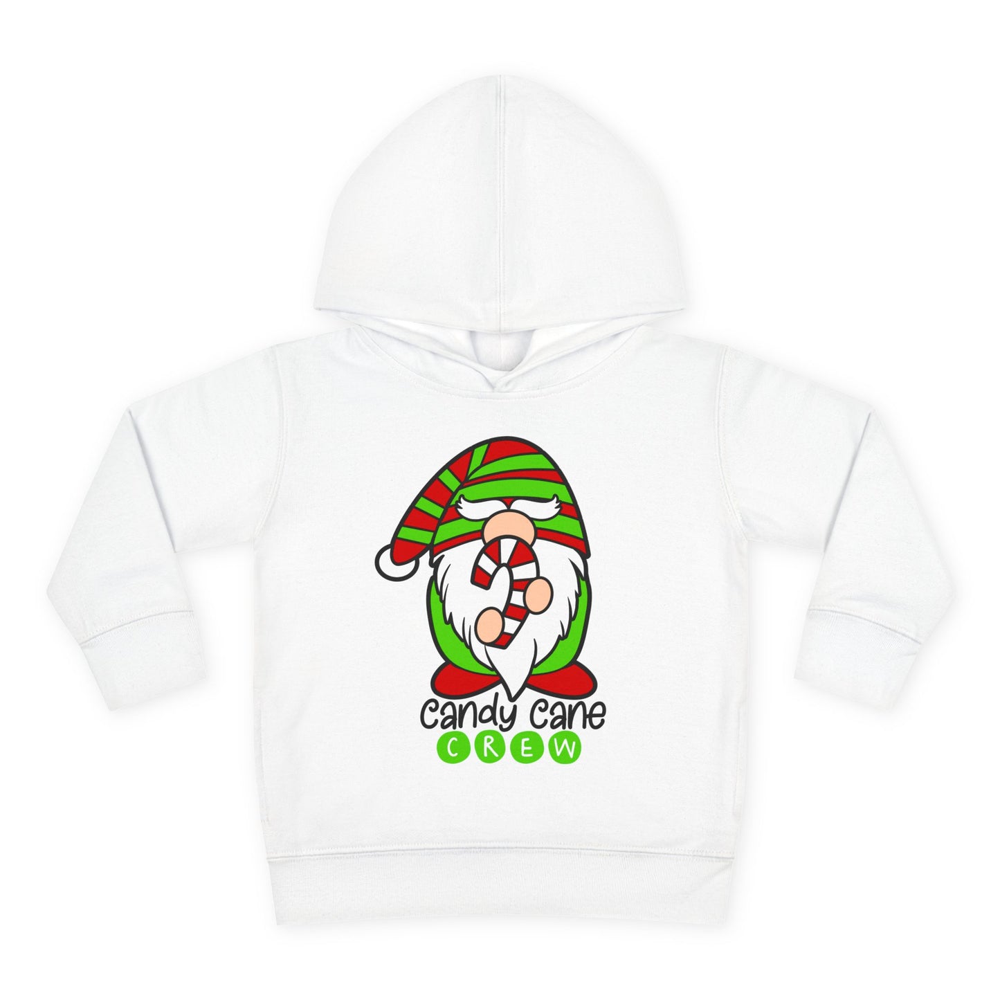 Candy Cane Crew Gnome Toddler Pullover Fleece Hoodie