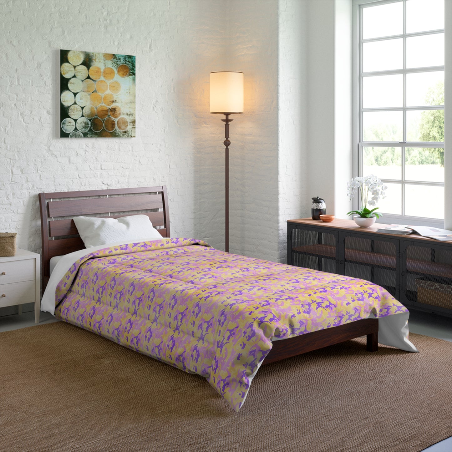 Peach Sorbet Camo Comforter