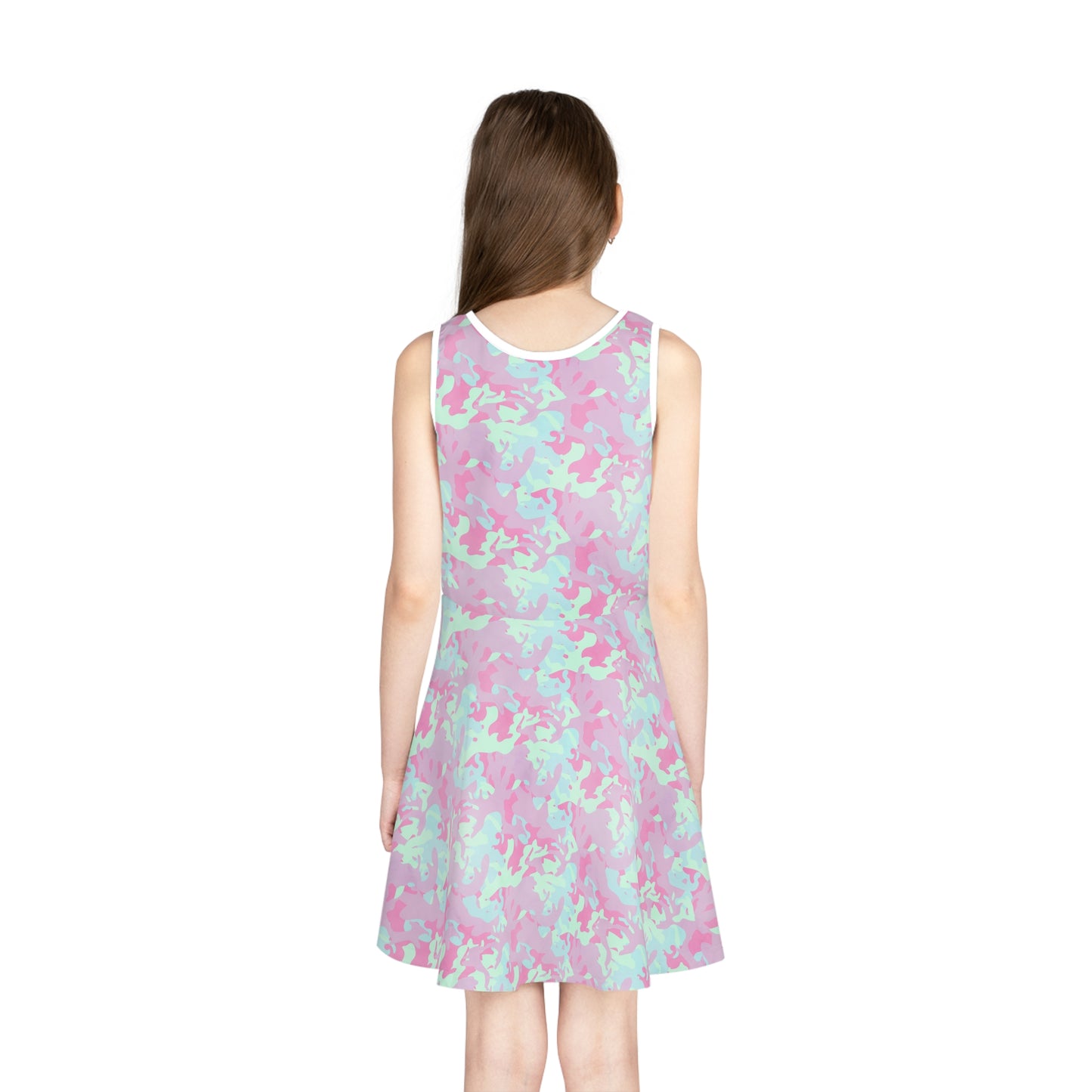 Berry Sorbet Camo Girls' Sleeveless Sundress