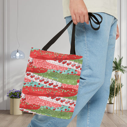 Cherry Lane Canvas Tote Bag