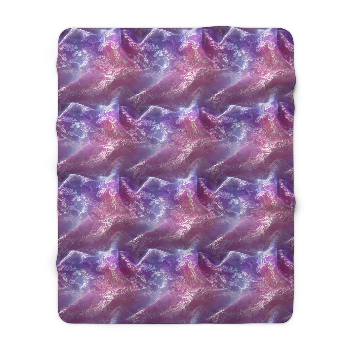 Blush Orchid Sheer & Lace Fleece Blanket