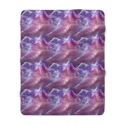 Blush Orchid Sheer & Lace Fleece Blanket