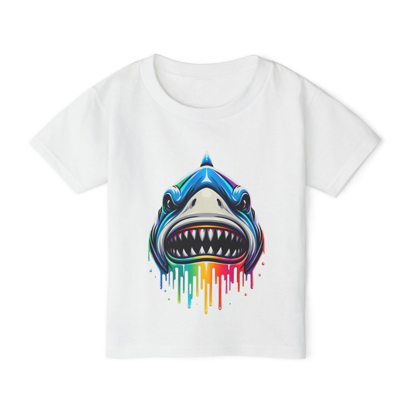 Colorful Shark Heavy Cotton™ Toddler T-shirt