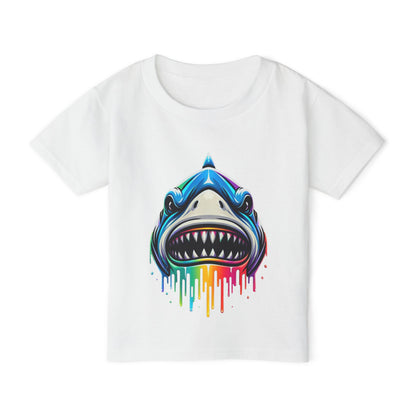 Colorful Shark Heavy Cotton™ Toddler T-shirt