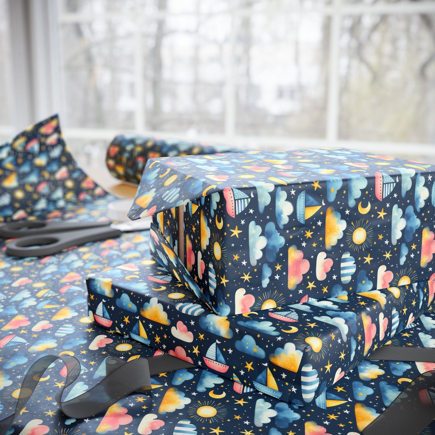 Night Sail Dreams Wrapping Paper