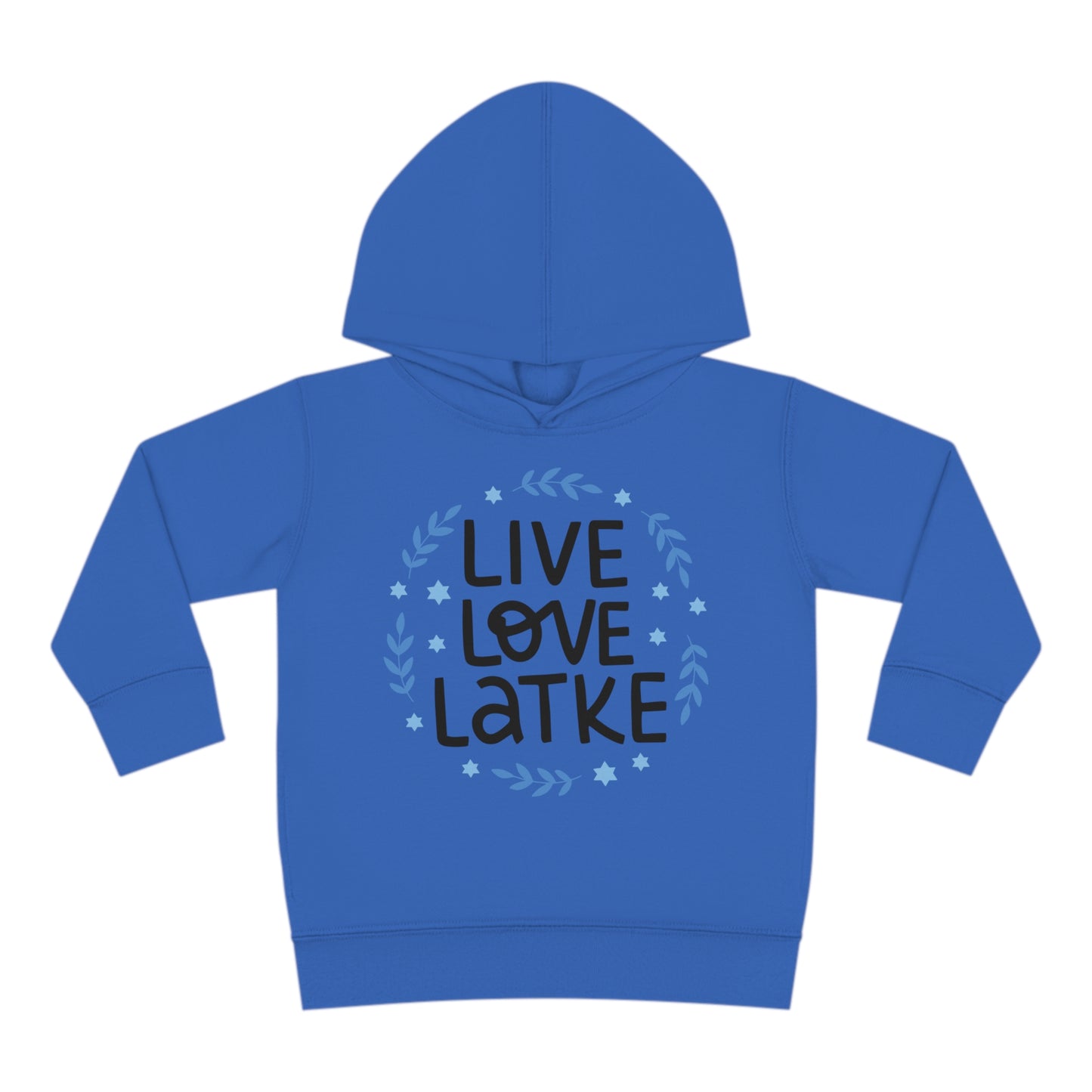 Hanukkah Live Love Latkes Toddler Pullover Fleece Hoodie