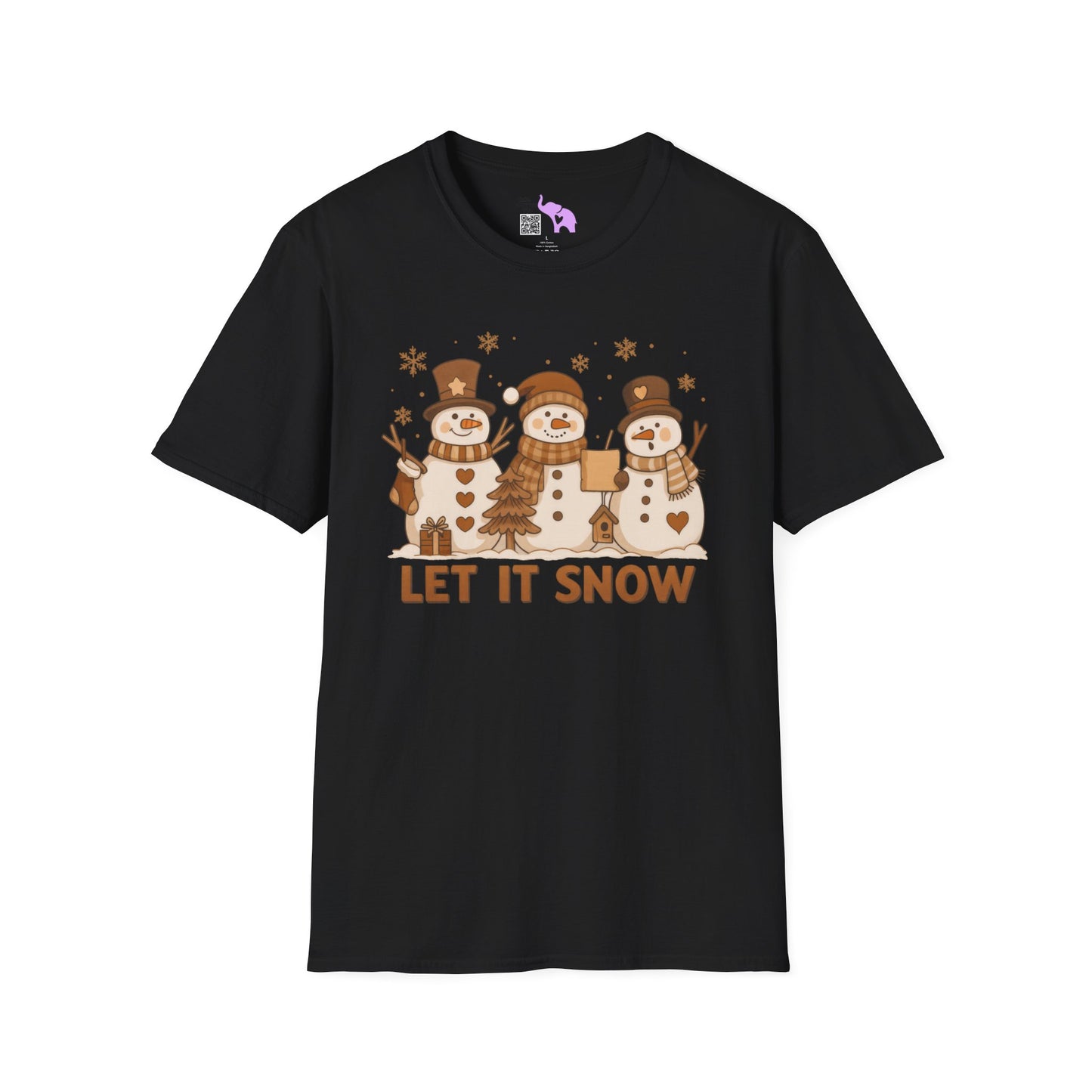 Let It Snow (Snowmen Trio) Adult T-shirt