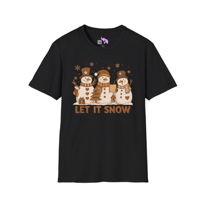 Let It Snow (Snowmen Trio) Adult T-shirt