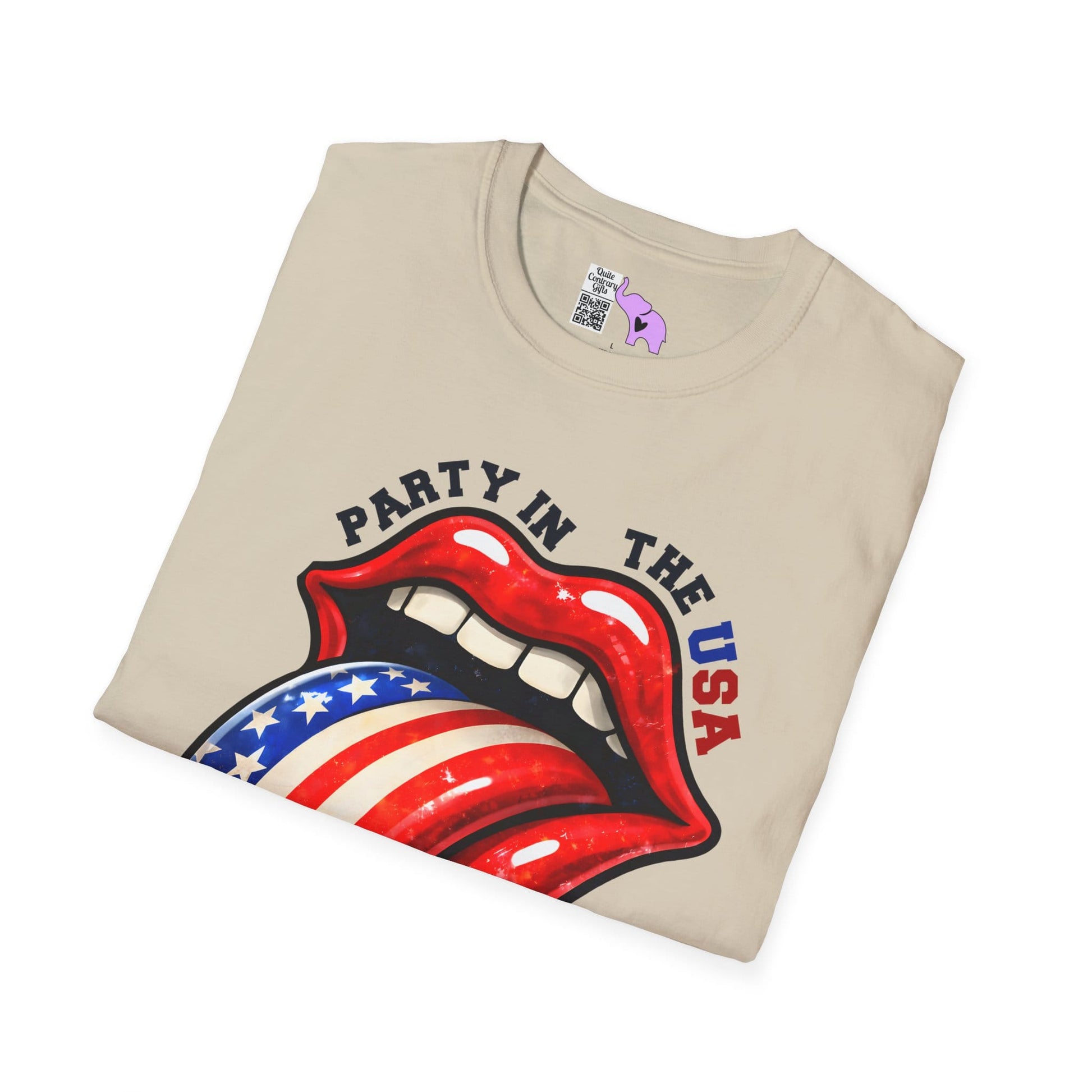 Party in the USA (Tongue) Adult T-shirt
