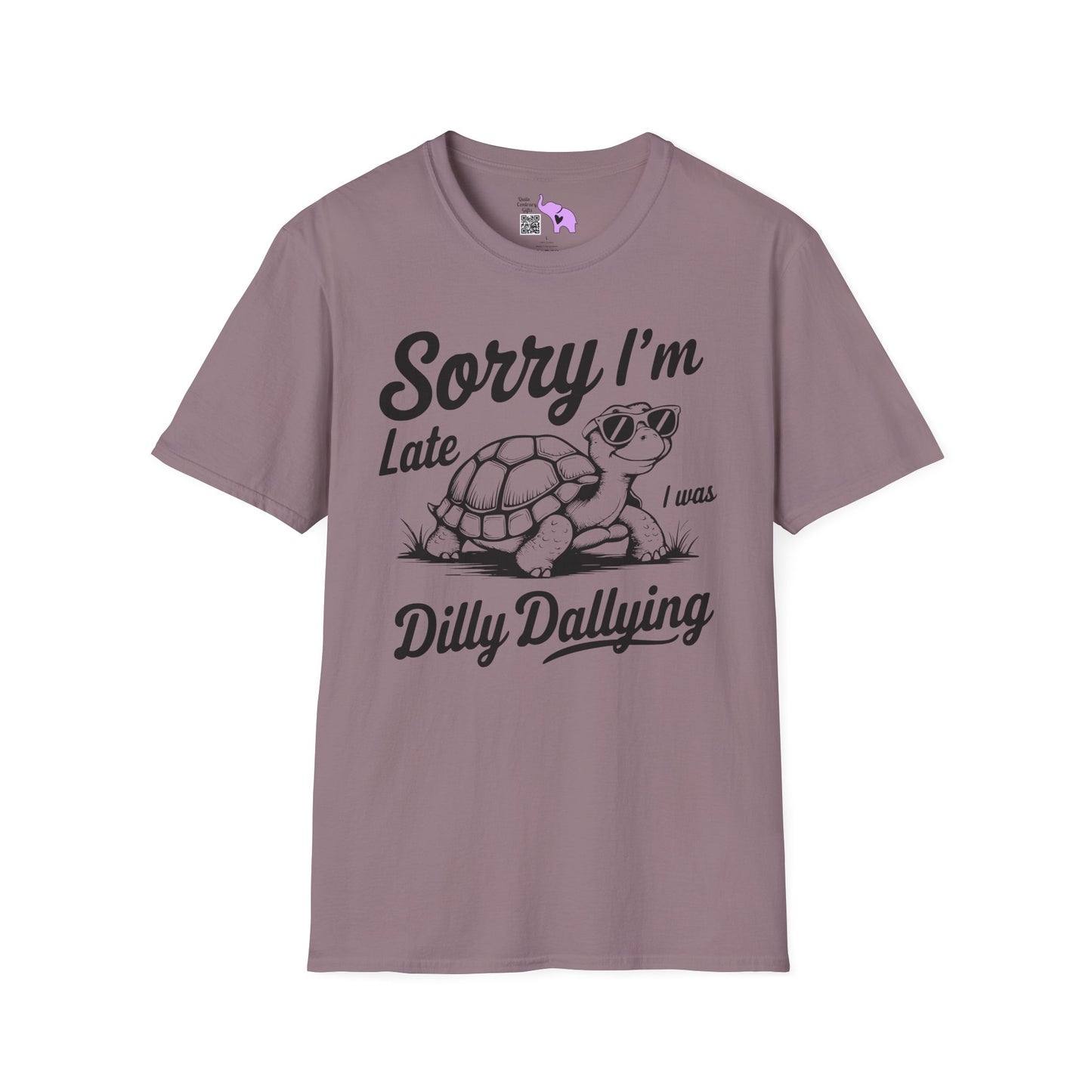 Sorry I'm Late I Was Dilly Dallying (Turtle) Adult T-shirt