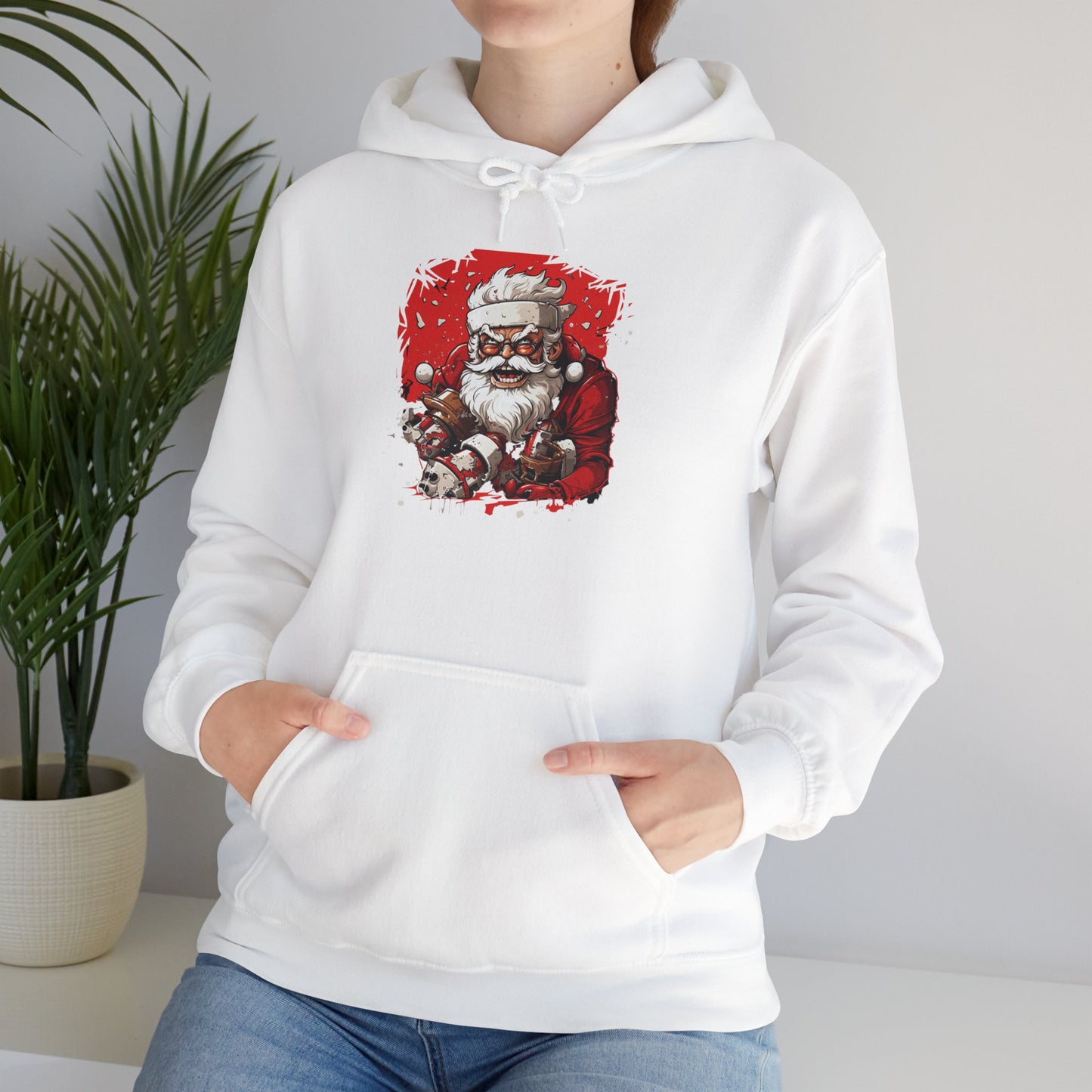 Angry Santa Adult Heavy Blend™ Hooded Sweatshirt