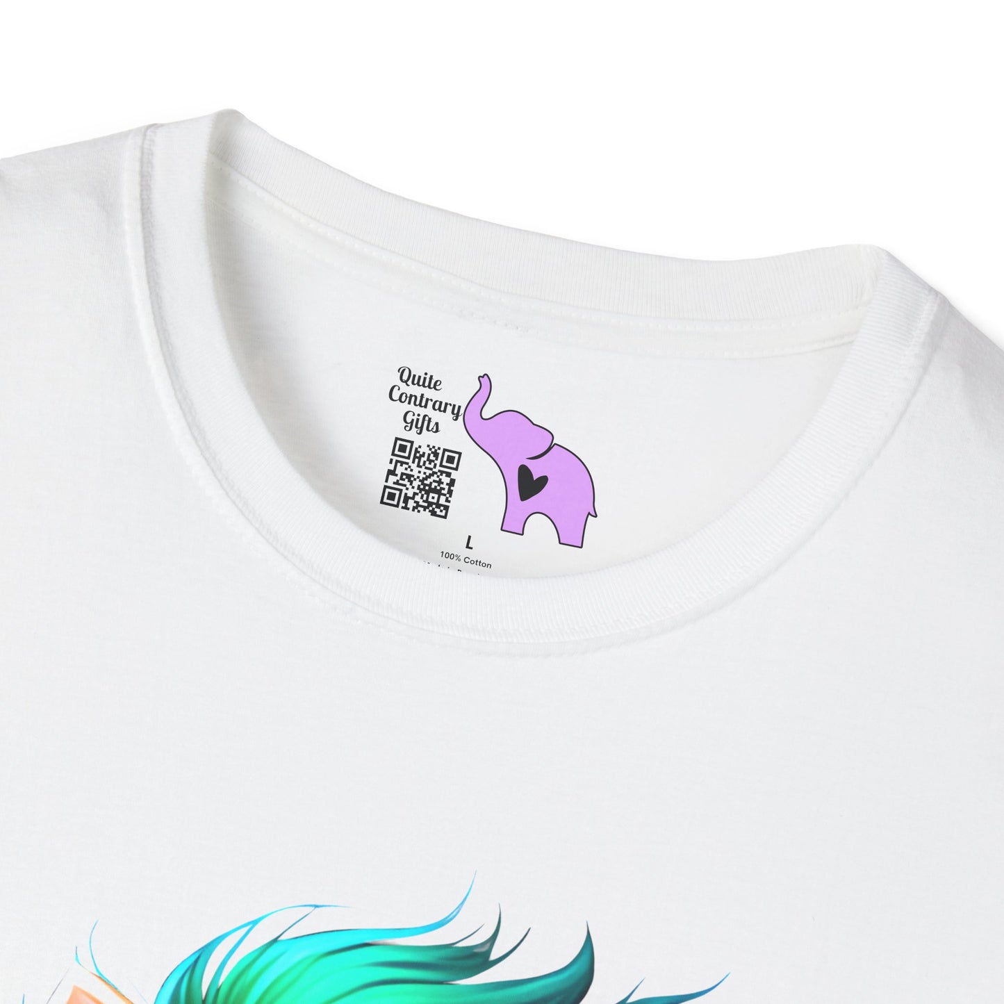 Cute Colorful Kitten w/Soccer Ball Adult T-shirt