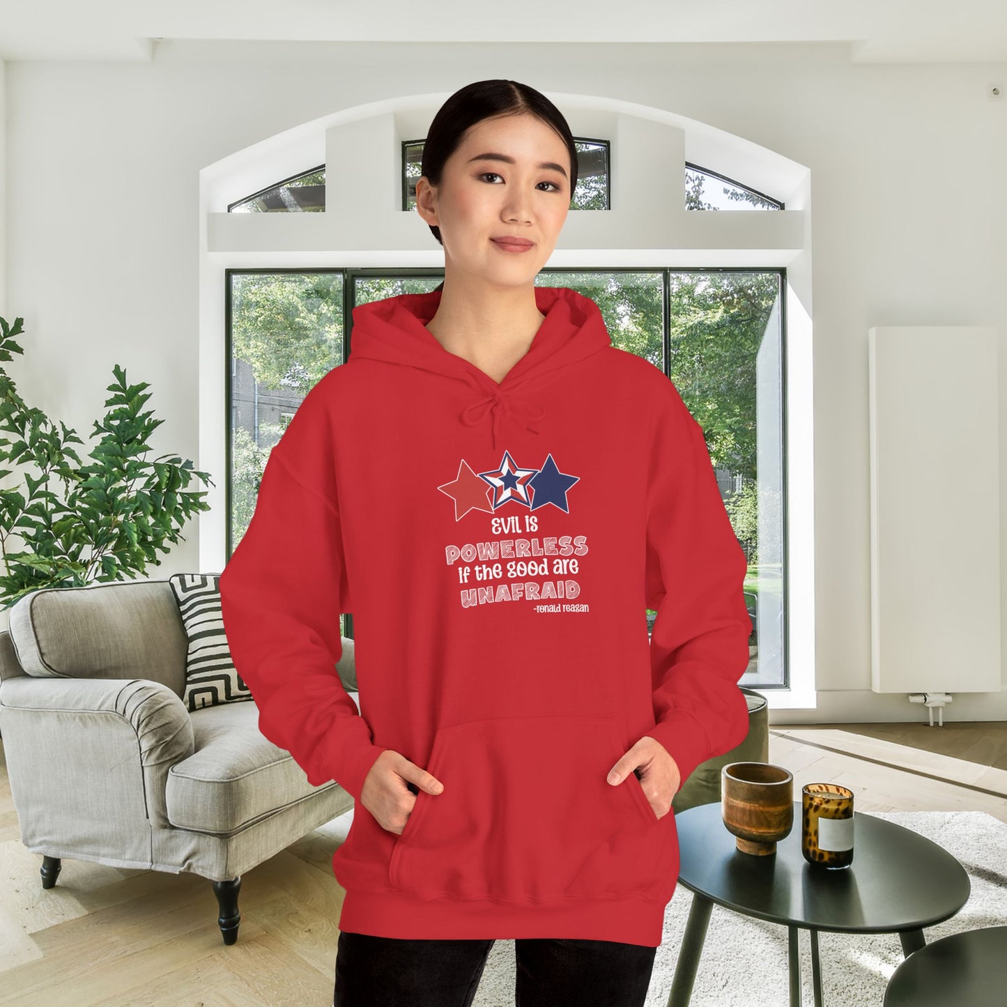 Evil is Powerless If The Good Are Unafraid Heavy Blend™ Hooded Sweatshirt