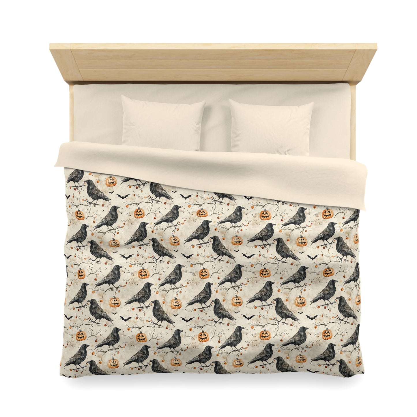 Crow & Gourd Microfiber Duvet Cover