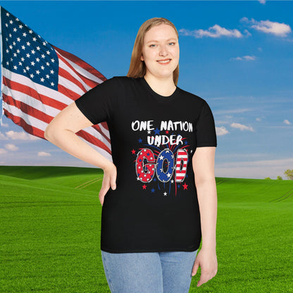 One Nation Under God Adult T-shirt