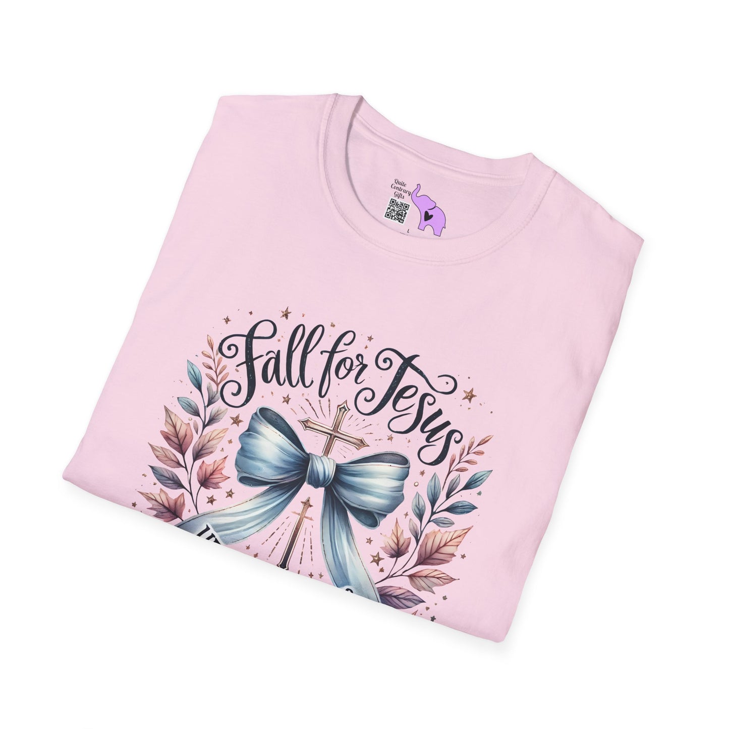 Fall For Jesus He Never Leaves Adult T-shirt