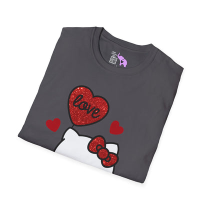 Valentines Hello Kitty Love Adult Unisex Tshirt