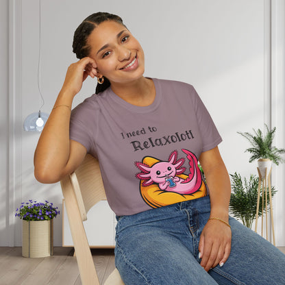 I Need to Relaxolotl Adult T-shirt