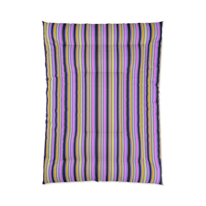 Midnight Pop Stripes Comforter