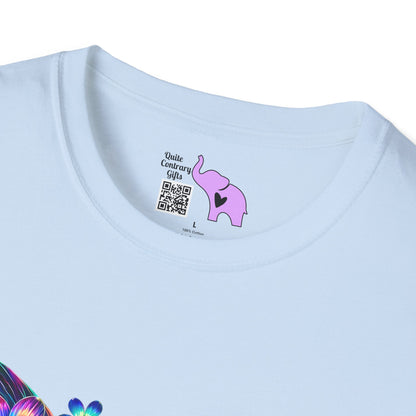 Colorful Floral Butterfly Adult T-shirt