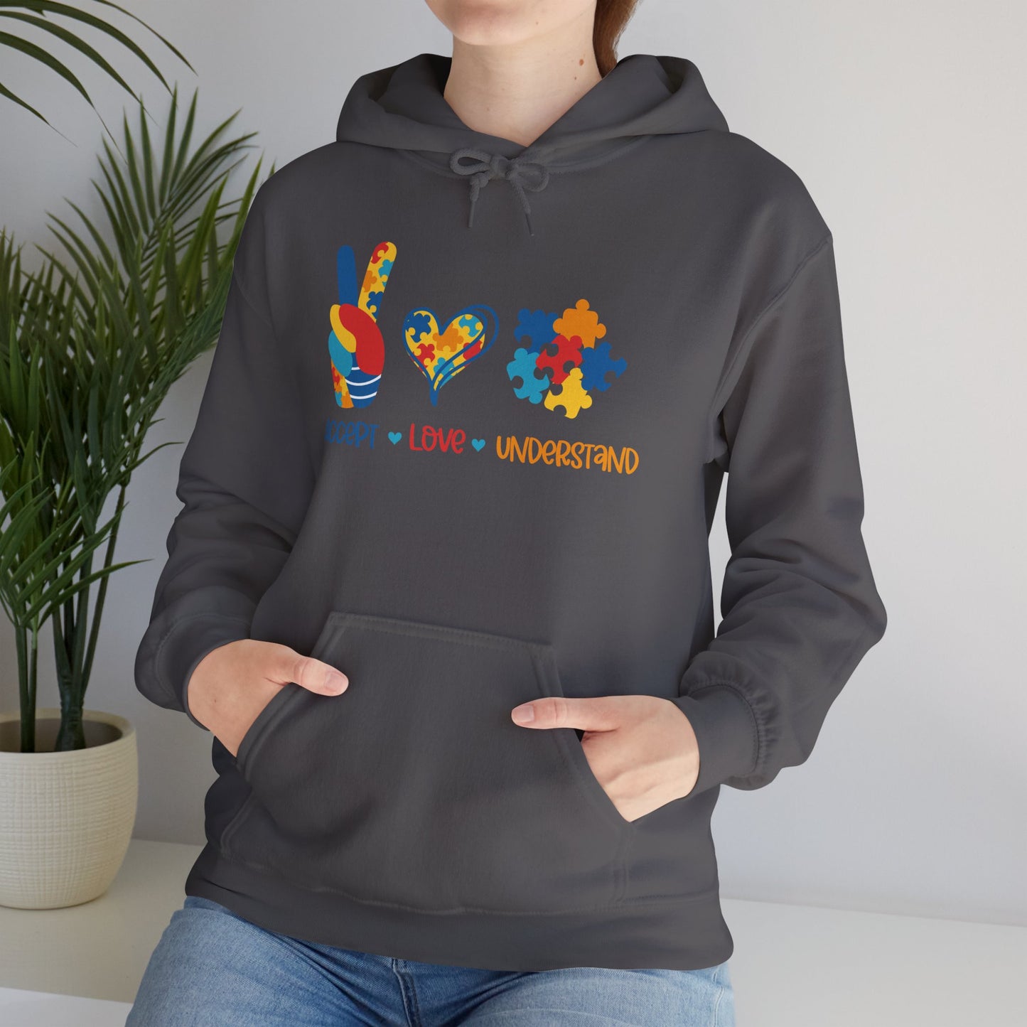 Accept Love Understand (Autism) Heavy Blend™ Hooded Sweatshirt