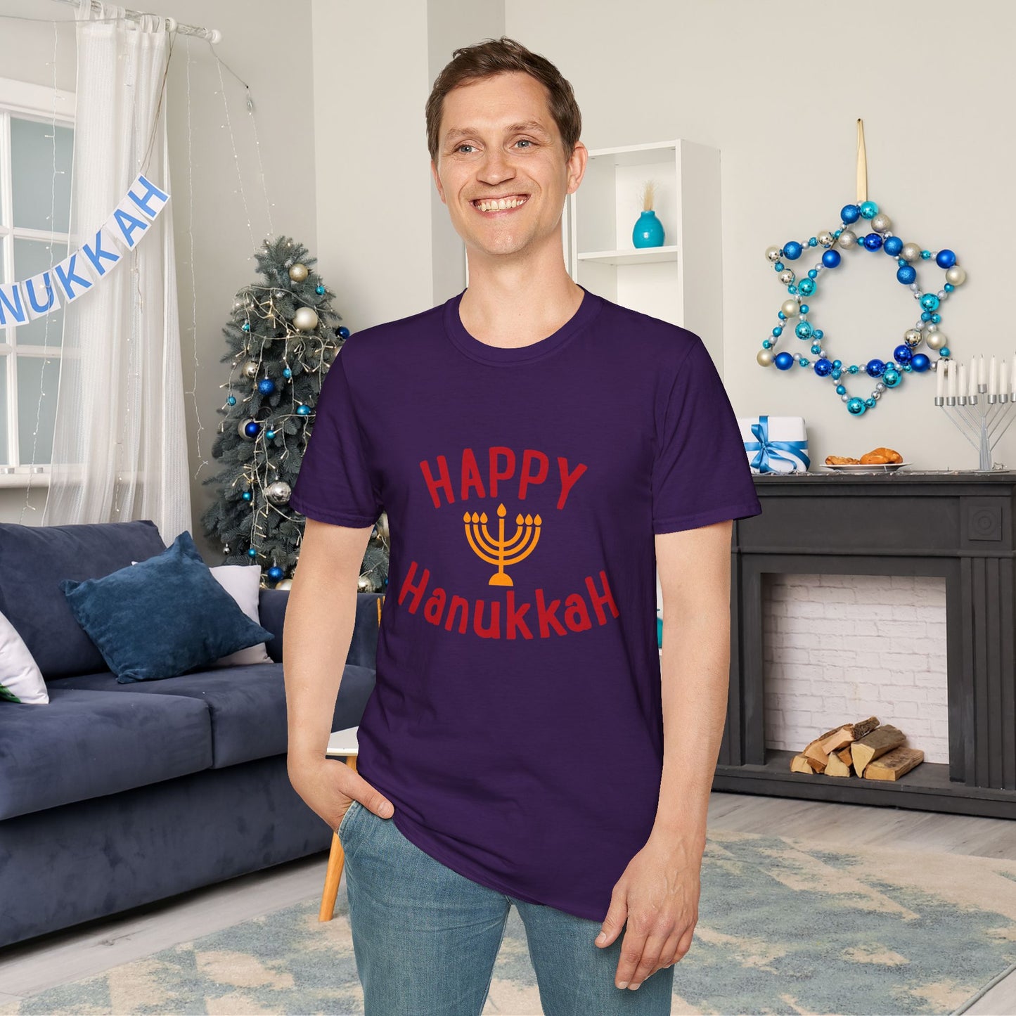 Happy Hanukkah Adult T-shirt