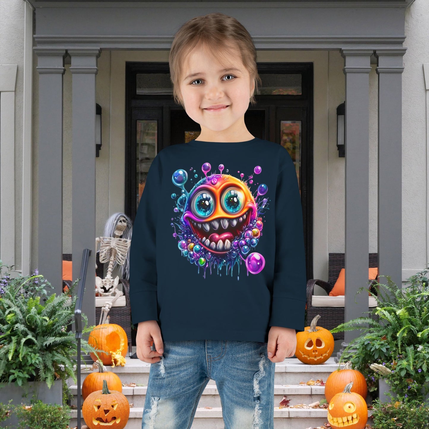 Bubbly Monster Toddler Long Sleeve Tee