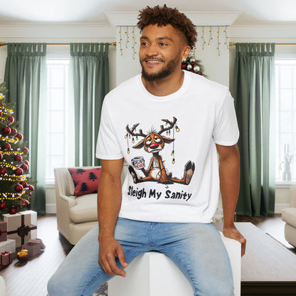 Sleigh My Sanity Adult T-shirt